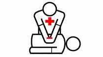 Diagram of person performing CPR
