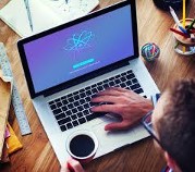 Person working on a computer